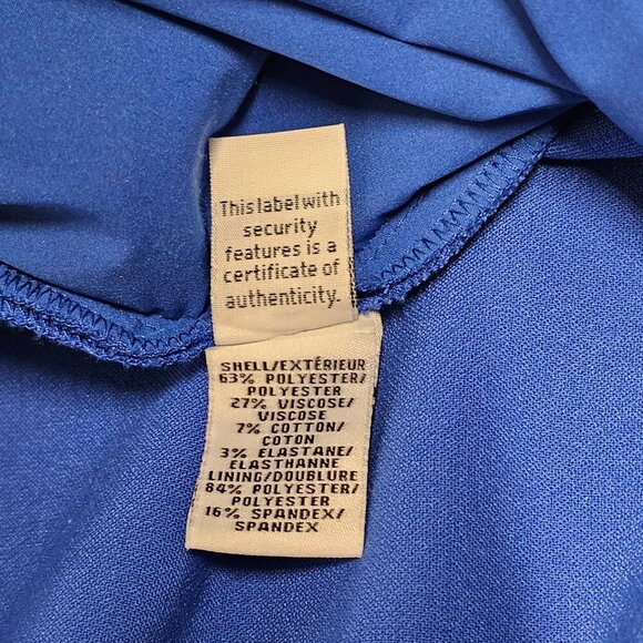 Diane Von Furstenberg Megan Sheath Dress Women Size 8 Blue Sleeveless Side Zip - Picture 16 of 16